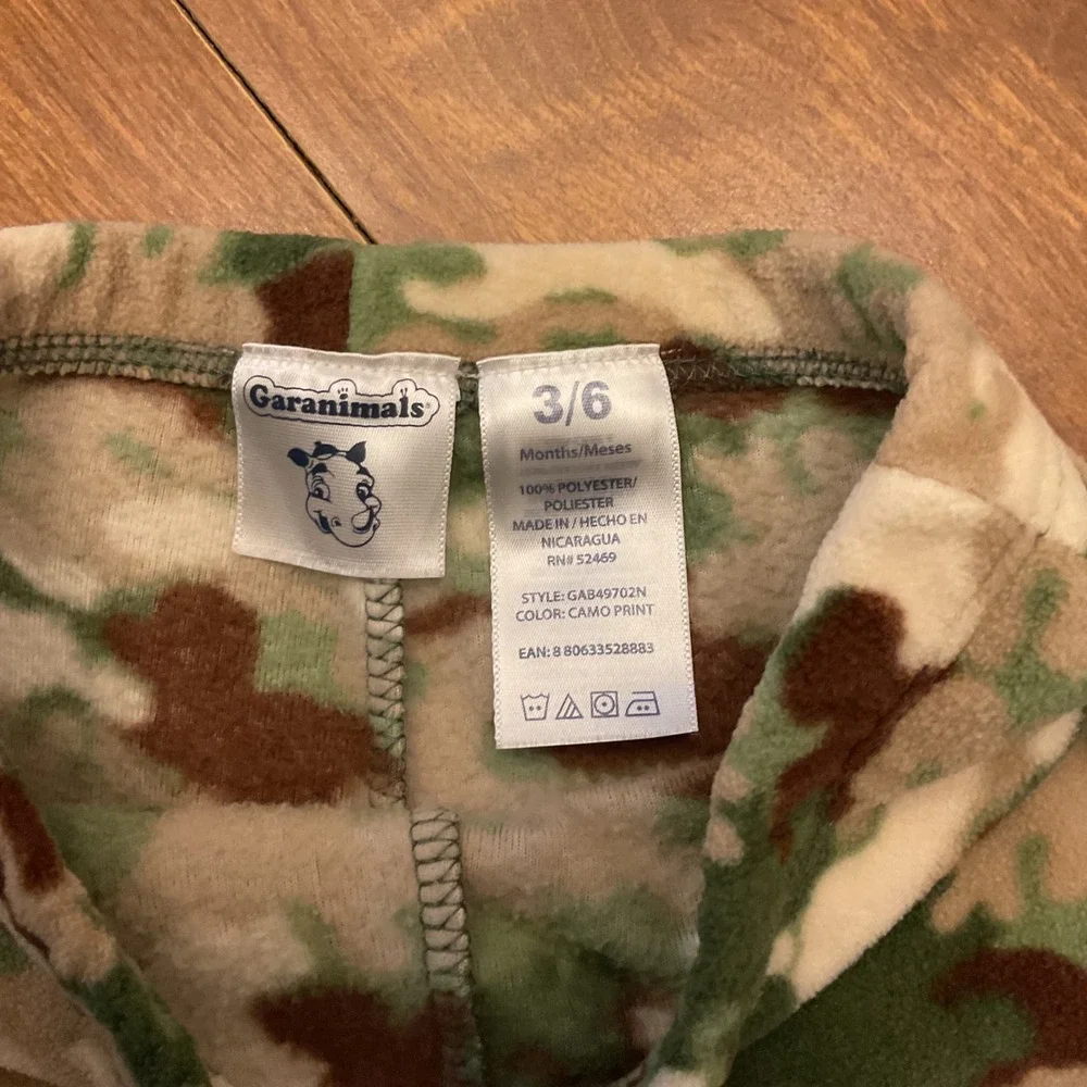 Garanimals Baby Boys Camo Fleece Hoodie and Cargo Jogger Set 3-6 Months